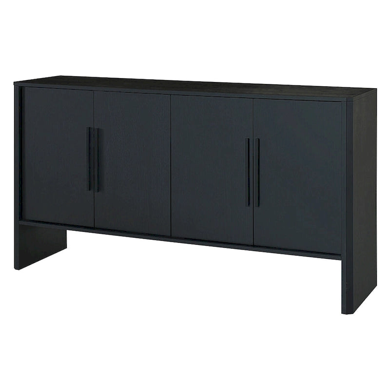 4-Door Wood Sideboard Buffet Cabinet with Adjustable Shelves & Long Handles