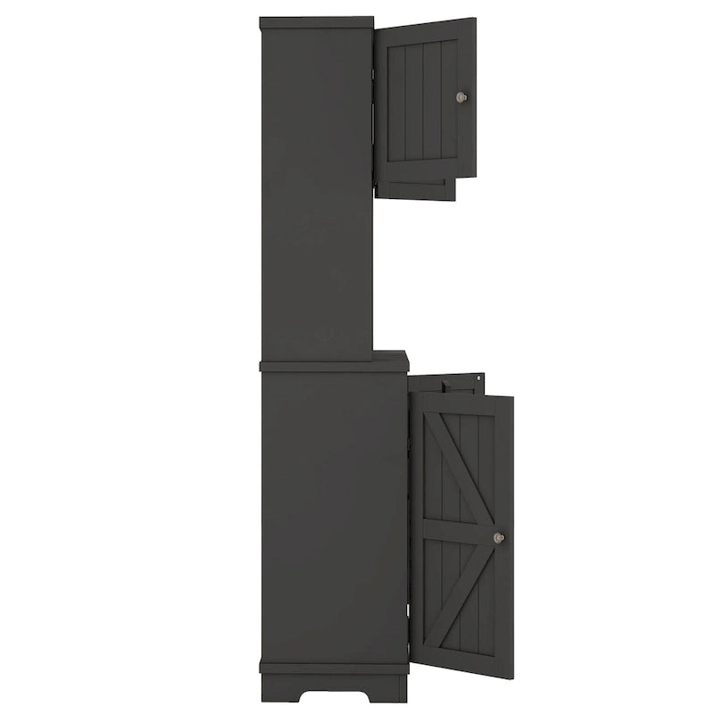 Szafka barowa do kawy z szufladami, wolnostojąca spiżarnia kuchenna z półkami i szafkami, komoda z uchwytami na kieliszki