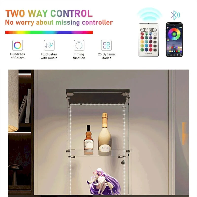 Vetrina in vetro temperato, mobile contenitore, schedario, con LED
