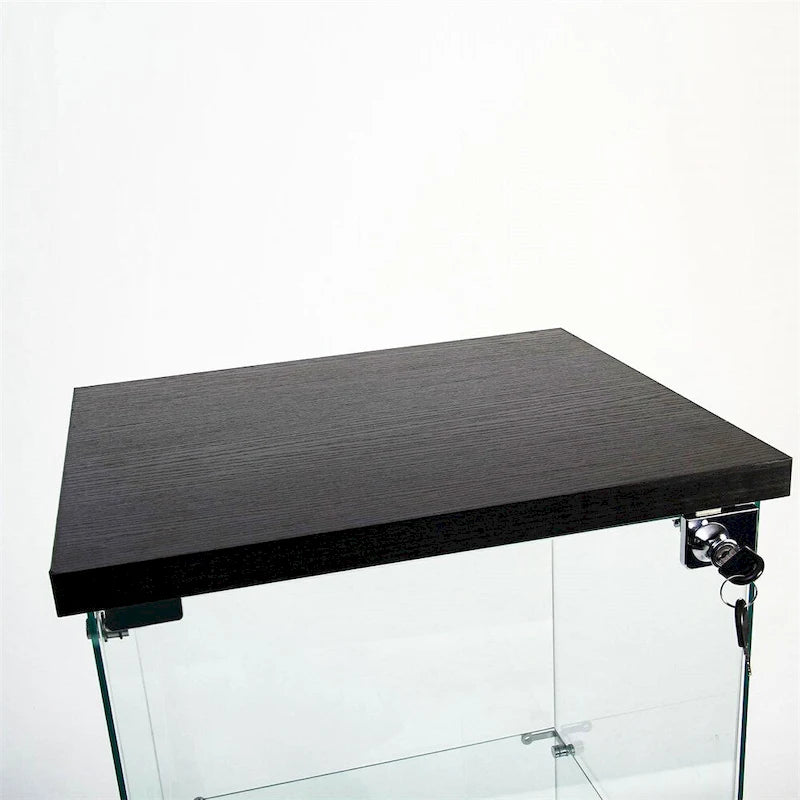 Vetrina in vetro temperato, mobile contenitore, schedario, con LED
