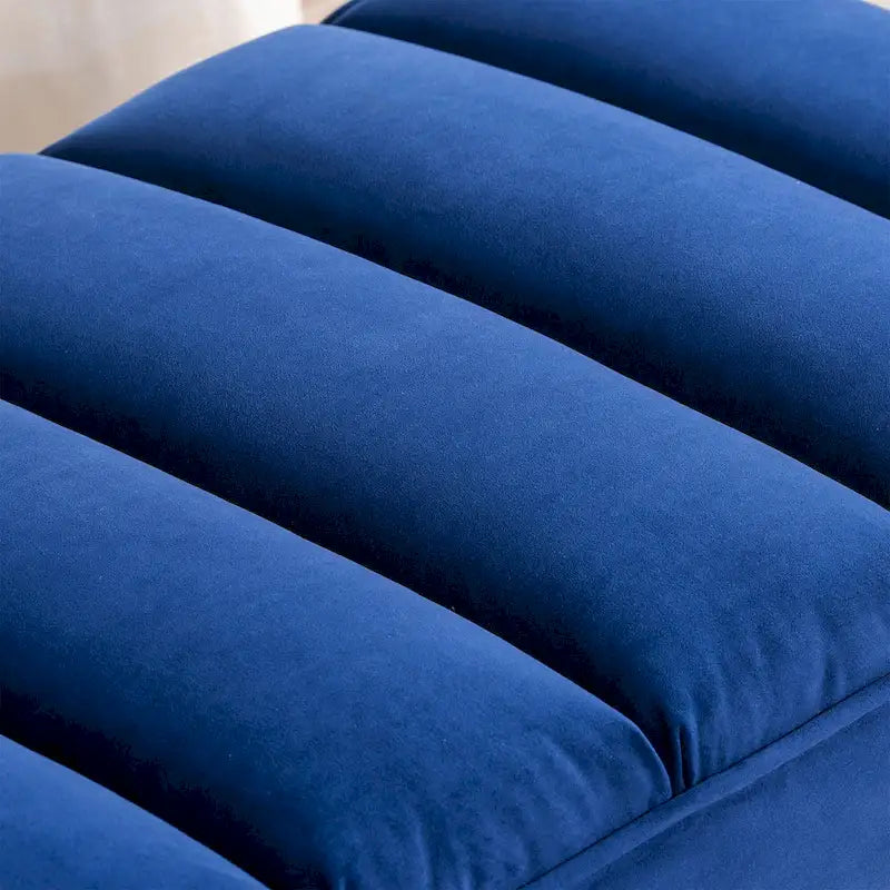 Panca imbottita in velluto con base in metallo per camera da letto e ingresso