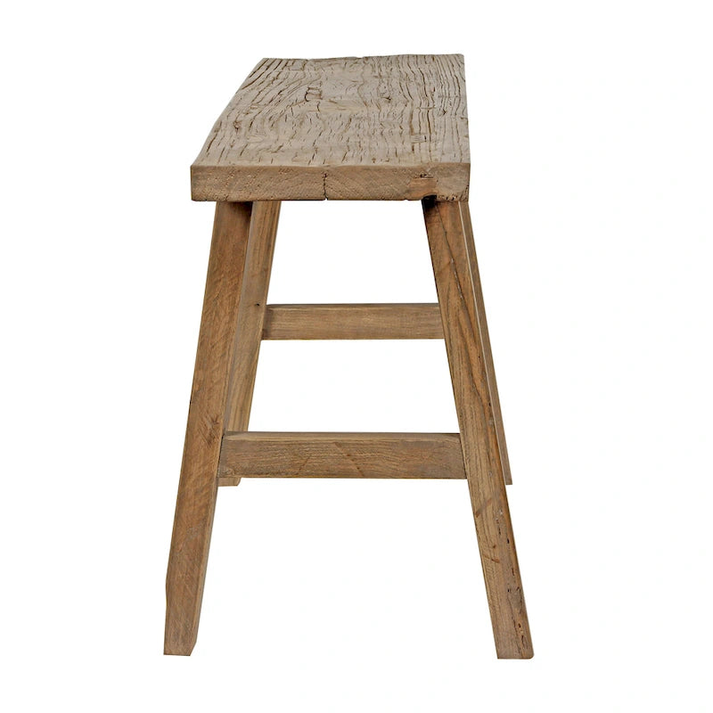 43 Long 10 Wide Elmwood Bench, Natural Wood - 9'6 x 12'11