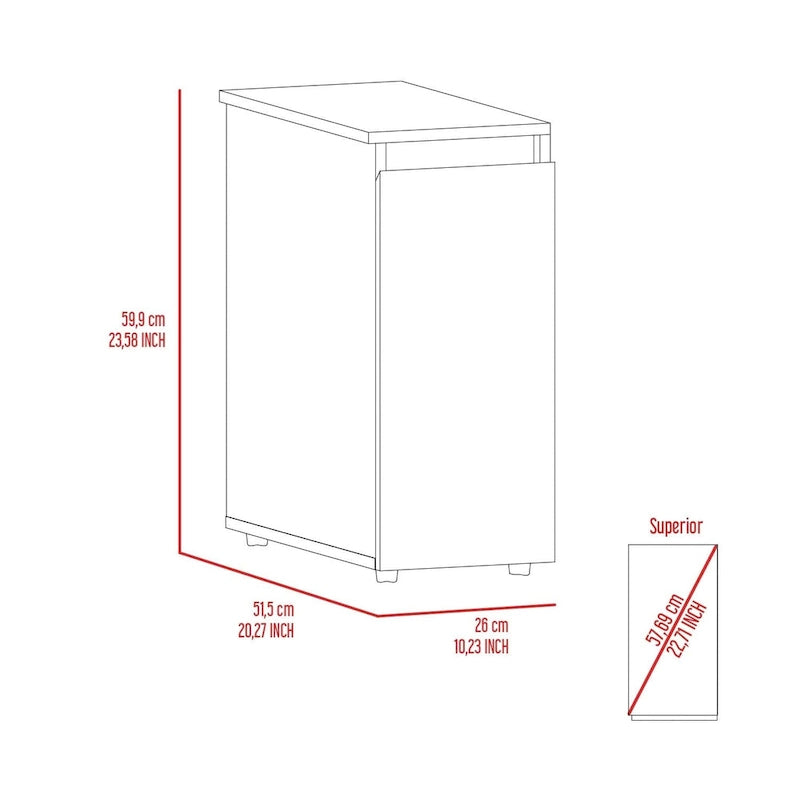 Bathroom Storage Cabinet with Liftable Top and Drawer