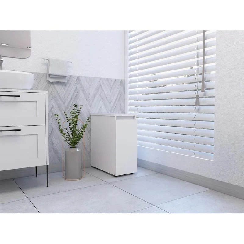 Bathroom Storage Cabinet with Liftable Top and Drawer