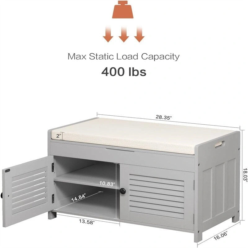 Panca portascarpe - 15.94D x 28.35W x 17.87H