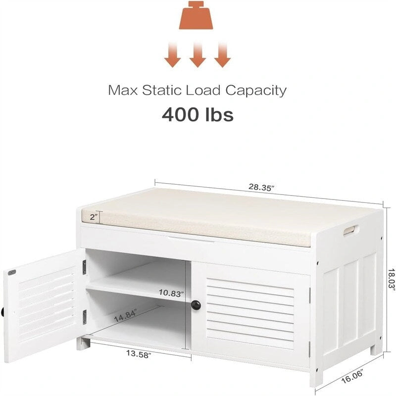 Panca portascarpe - 15.94D x 28.35W x 17.87H