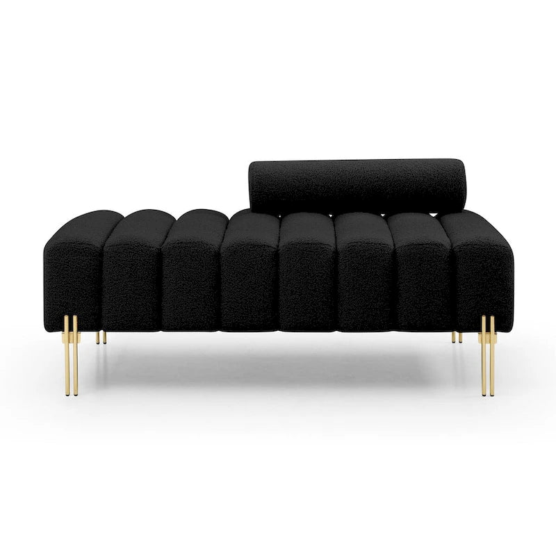Nowoczesna tapicerowana tkaniną ławka na końcu łóżka, szer. 53.2, dwuosobowa sofa, pufa do przedpokoju