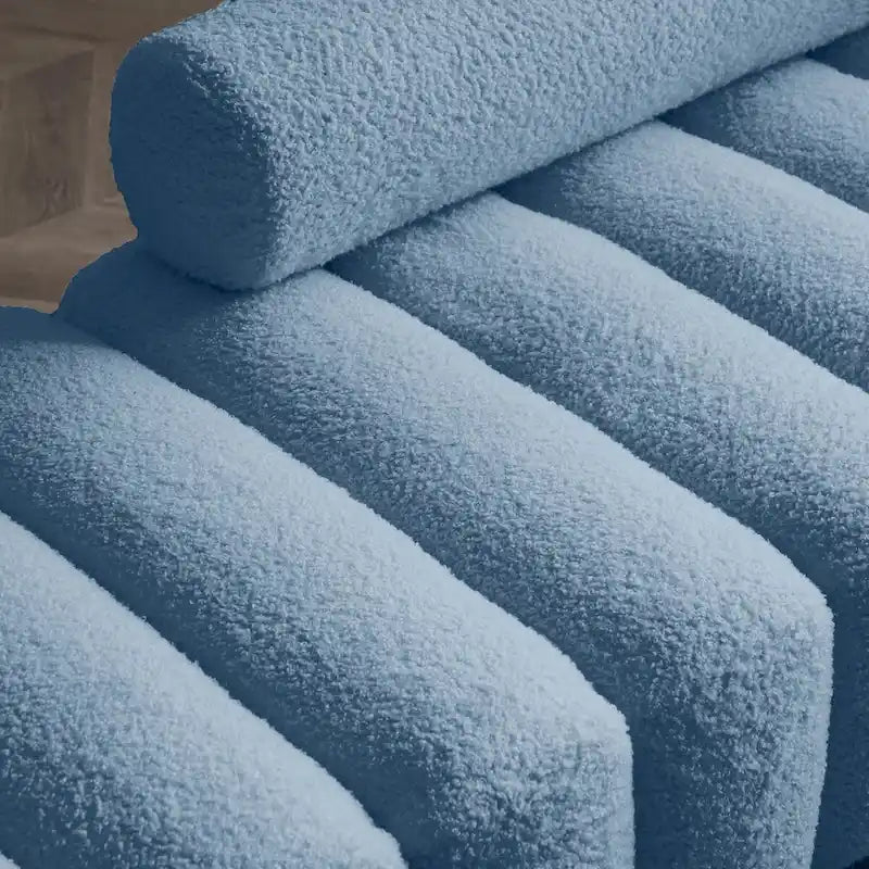 Panca da fondo letto moderna larga 53.2, divanetto a 2 posti rivestito in tessuto, pouf da ingresso