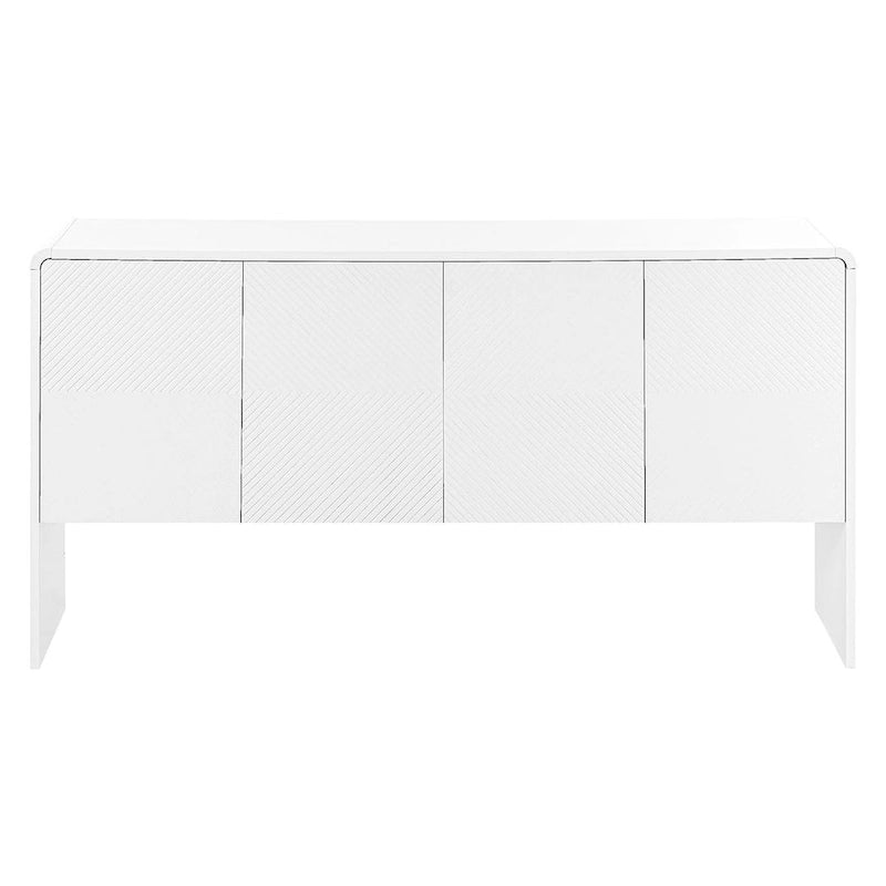 Ampio mobile contenitore da 60 in stile minimalista con 4 ante, buffet/credenza