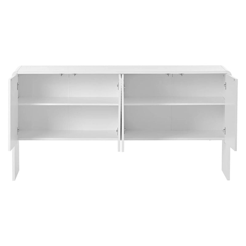 Ampio mobile contenitore da 60 in stile minimalista con 4 ante, buffet/credenza