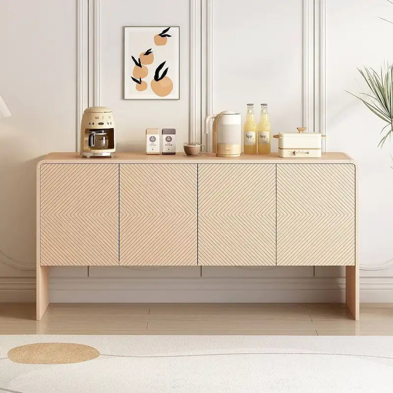 Ampio mobile contenitore da 60 in stile minimalista con 4 ante, buffet/credenza