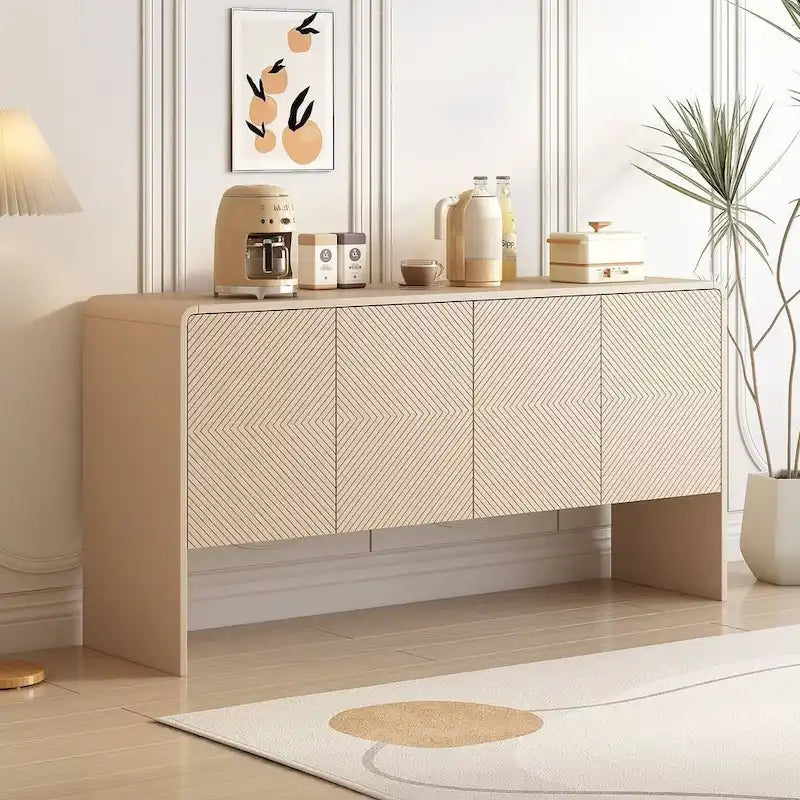 Ampio mobile contenitore da 60 in stile minimalista con 4 ante, buffet/credenza
