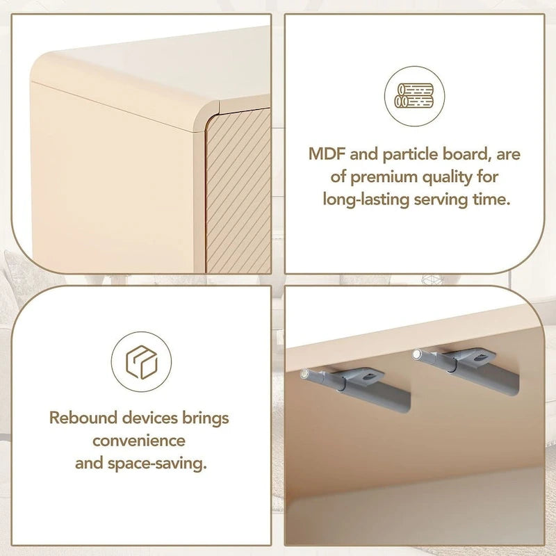 Ampio mobile contenitore da 60 in stile minimalista con 4 ante, buffet/credenza