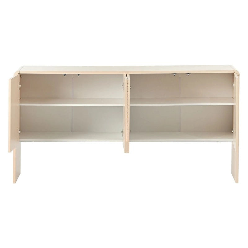 Ampio mobile contenitore da 60 in stile minimalista con 4 ante, buffet/credenza