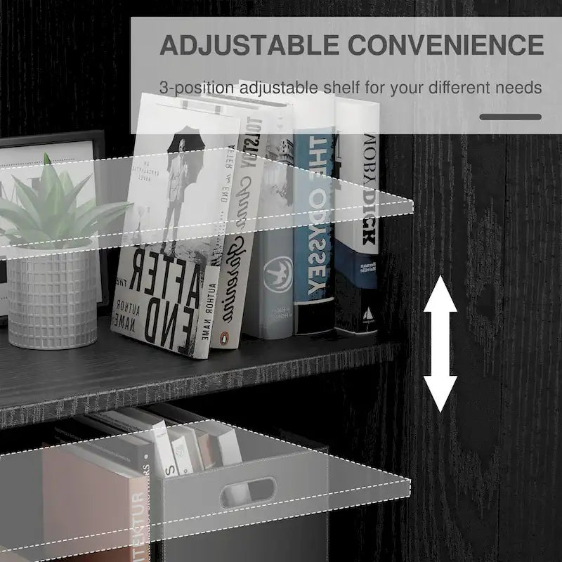 Mobile contenitore con ante doppie e ripiani