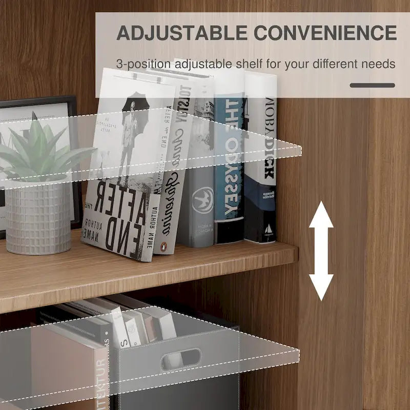 Mobile contenitore con ante doppie e ripiani