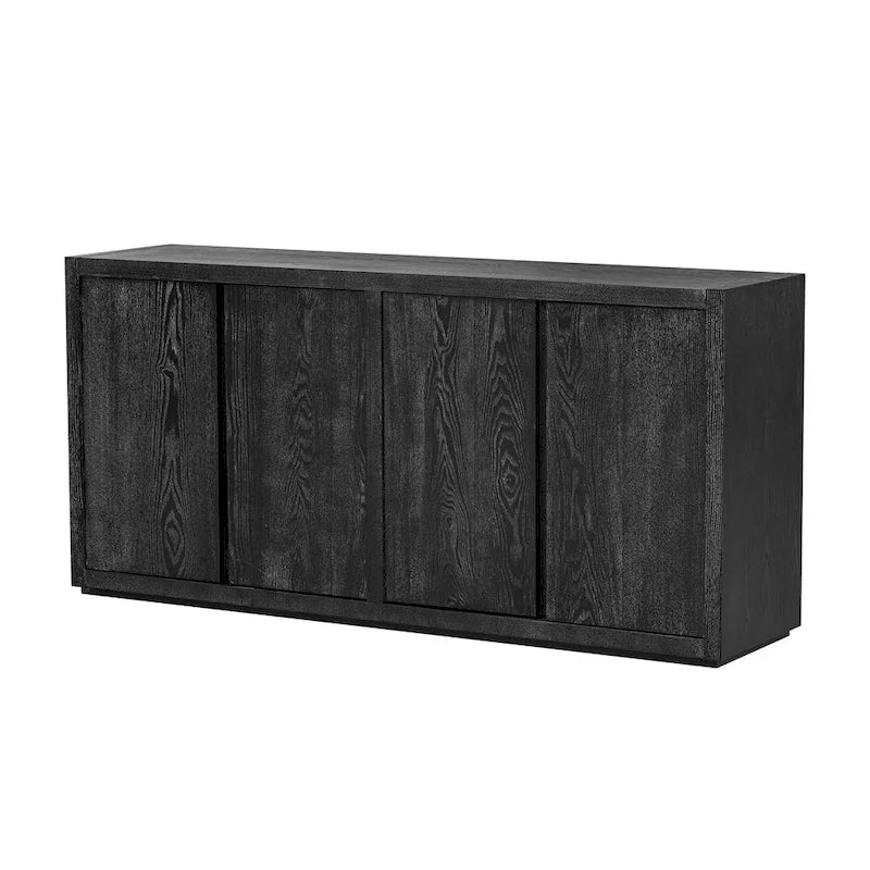 Credenza a quattro ante con impiallacciatura in frassino