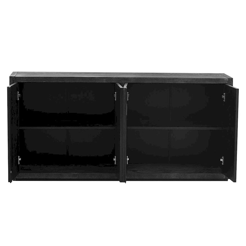Credenza a quattro ante con impiallacciatura in frassino
