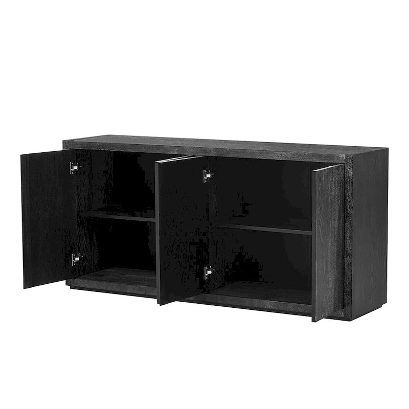 Credenza a quattro ante con impiallacciatura in frassino